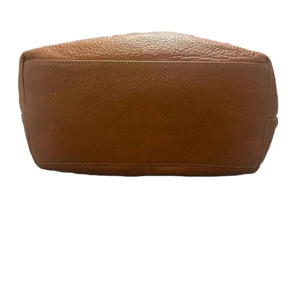 Dooney & Bourke Florentine brown pebble leather shoulder bag. Leather Bucket Bag - Picture 4 of 10